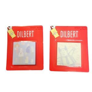 2008 Dilbert Set Of 2 Sticky Notes 64 Sheets Each Dilbert‎ Office New Vintage